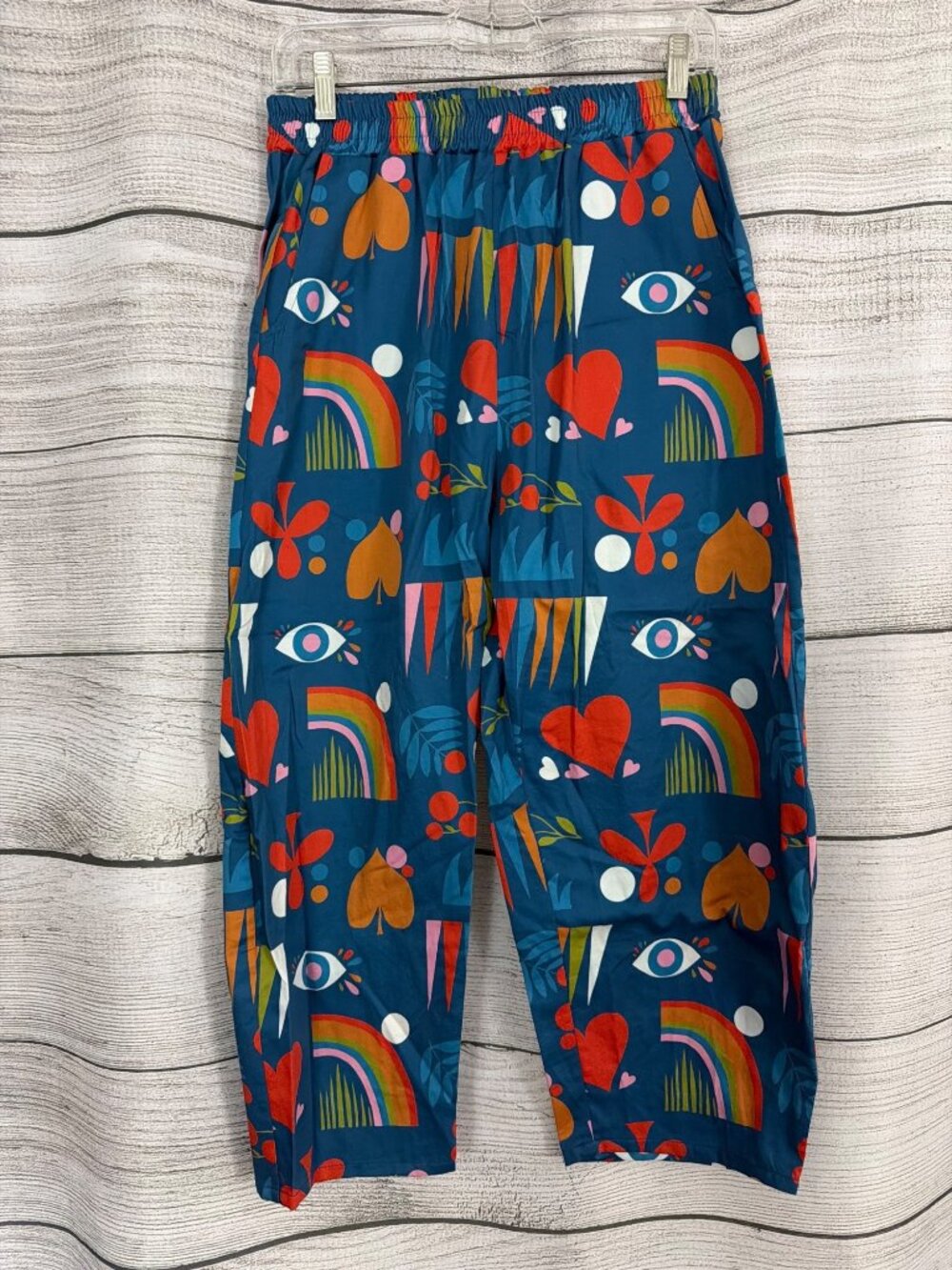 Lilla Barn Handmade Rainbow Pattern Elastic Waist Pants Size M
